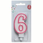 Bougie d'Anniversaire Numéro 6