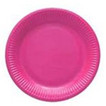 Assiettes Rose Fuchsia en Carton 23cm x50