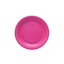 Assiettes Rose Fuchsia en Carton 23cm x50