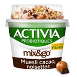 Yaourt bien être digestif fibres mix&go muesli cacao et noisettes 170g