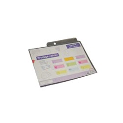 Protège Cahier 17x22cm Transparent Grands Rabats Noir