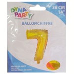 Ballon Couleur Or Chiffre 7 36cm