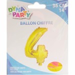 Ballon Couleur Or Chiffre 4 36cm