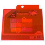 Protège Cahier A5 17x22cm Grands Rabats Rouge Transparent