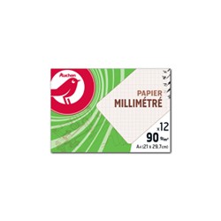 Papier Millimétré A4 x12