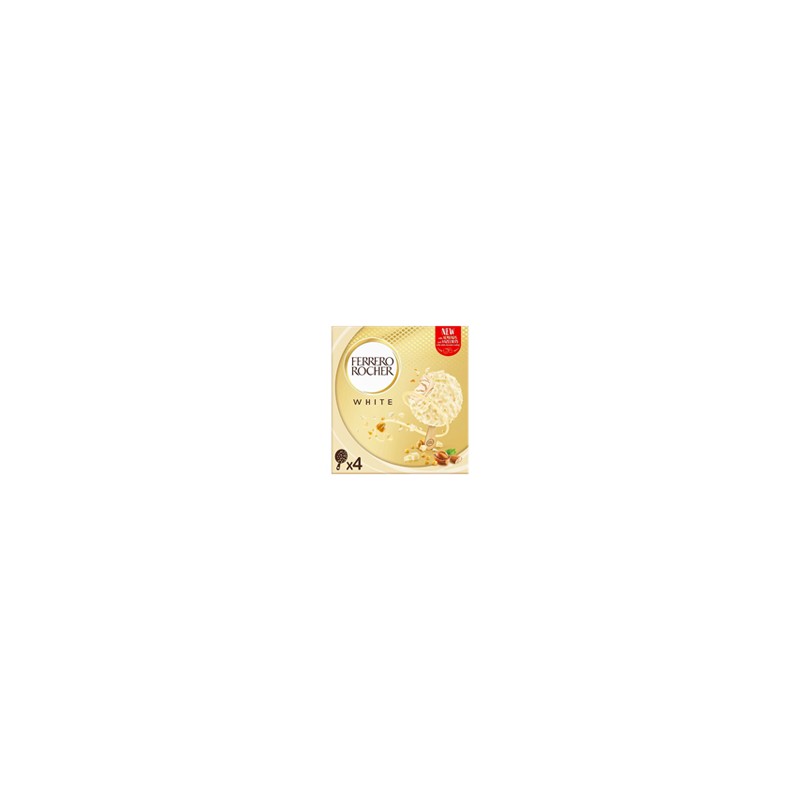 Bâtonnets glacé chocolat blanc et noisette x4 200g
