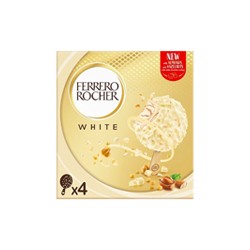 Bâtonnets glacé chocolat blanc et noisette x4 200g