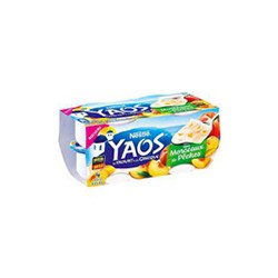 Yaos yaourt à la grecque avec morceaux de pêches 4x125g
