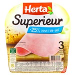 Jambon Supérieur -25% de Sel x3 100g