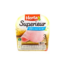Jambon Supérieur -25% de Sel x3 100g