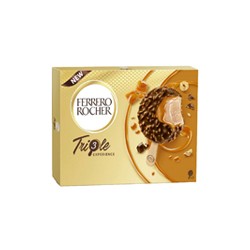 Bâtonnets glacés triple caramel et chocolat au lait x3 138g
