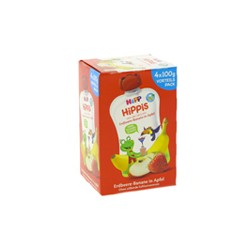 Bio Gourde Pomme Banane Fraise dès 1 an 4x100g