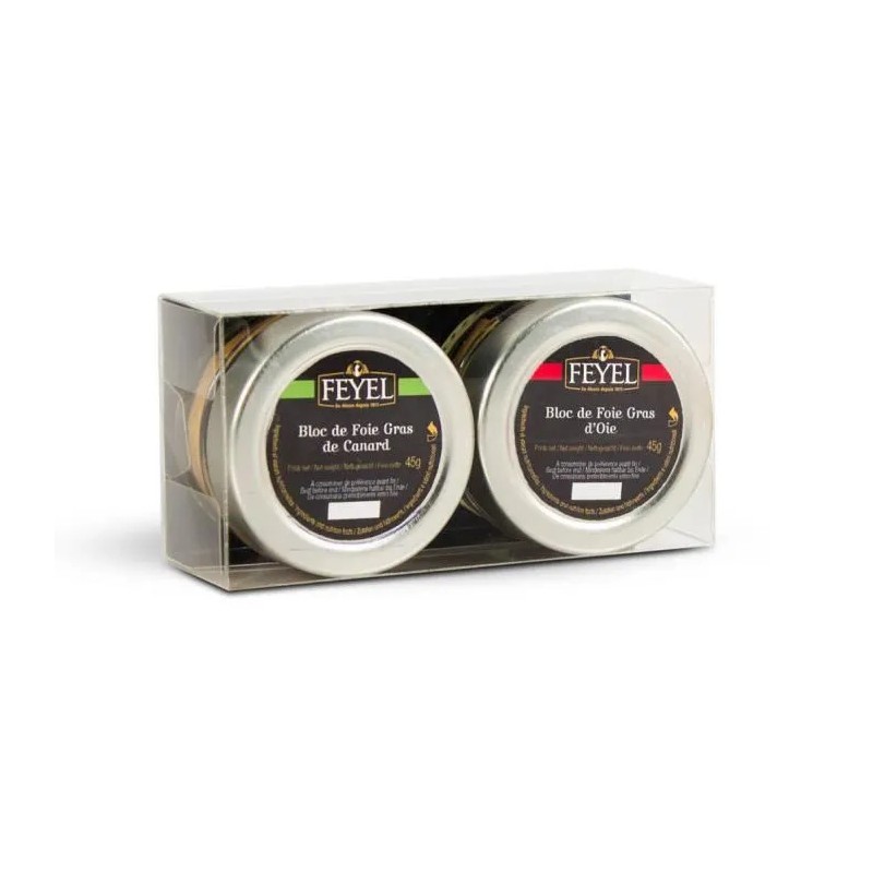 Bloc Foie Gras de Canard et Bloc Foie Gras Oie 2x45g