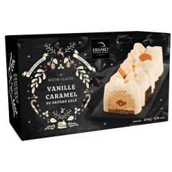 Bûche glacée vanille caramel au beurre salé 470g