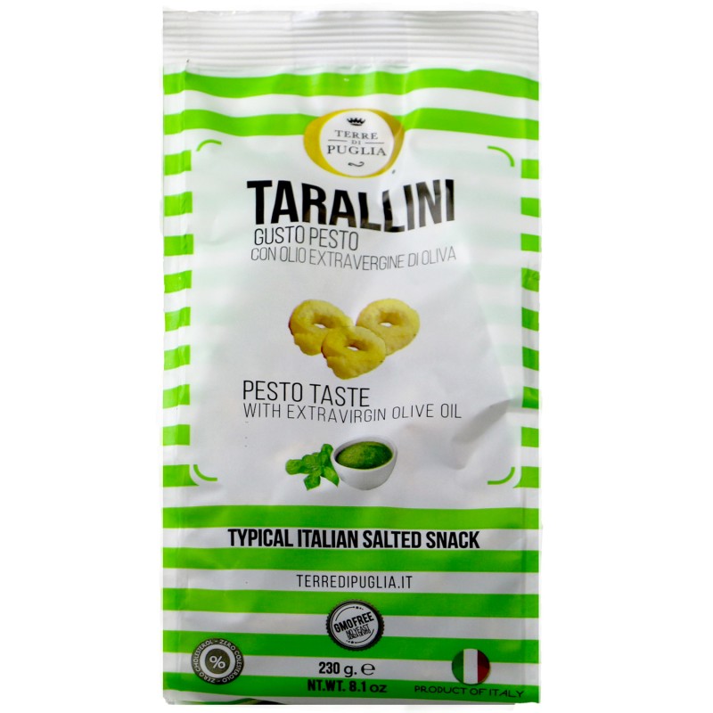 Tarallini au pesto & extrait huile d'olive 230g