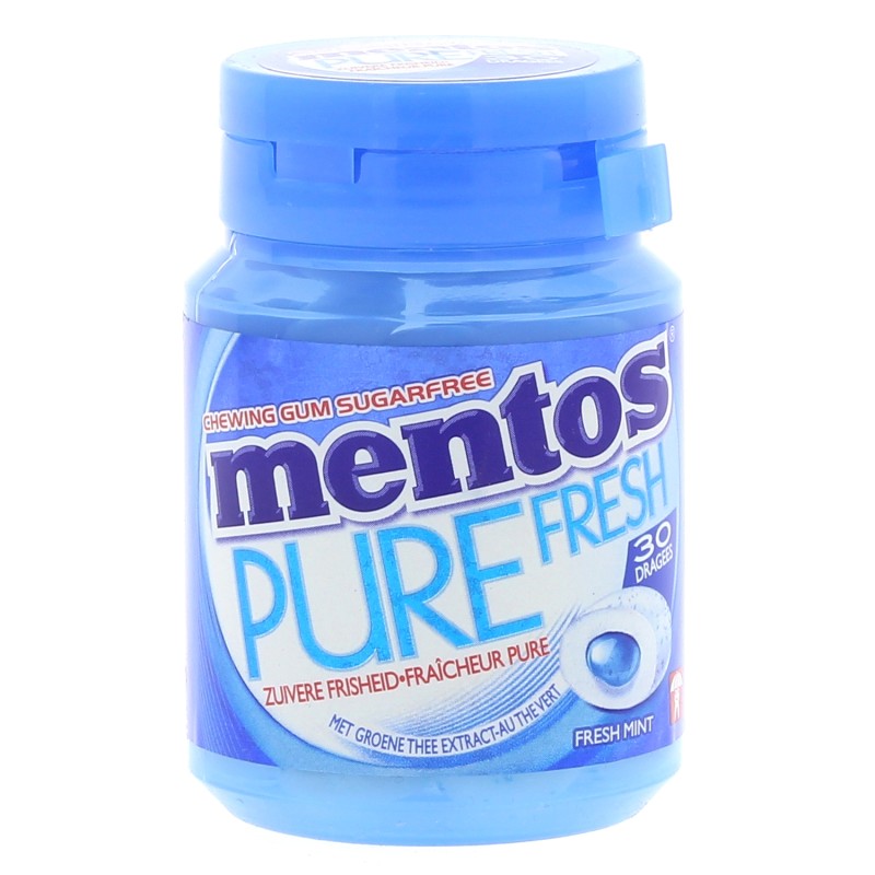 Chewing-gum pure fresh menthe 30 dragées 60g