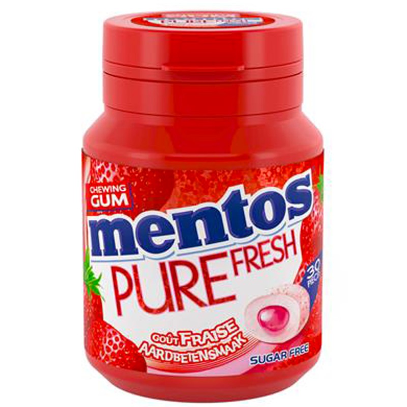 Chewing-gum pure fresh fraise sans sucre 30 dragées
