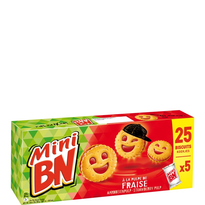 Mini fourré Fraise x5 175g