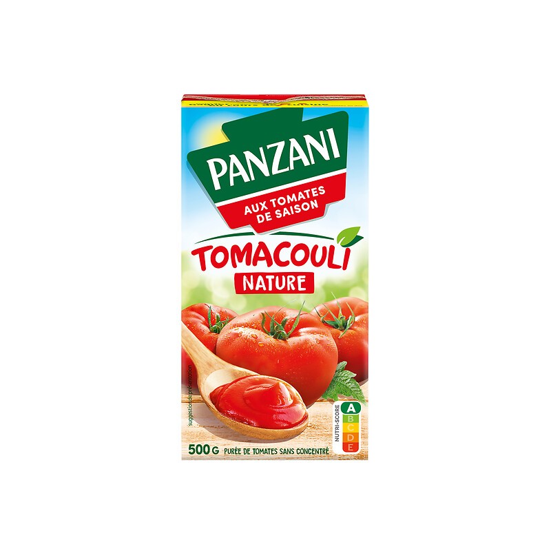 Tomacouli Purée de Tomates Fraîches sans Conservateur en Brique 500g