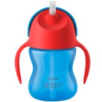 Mug en Paille avec Anses Bleu 200ml