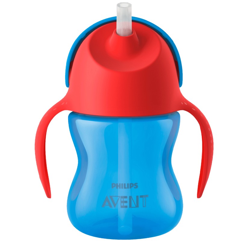 Mug en Paille avec Anses Bleu 200ml