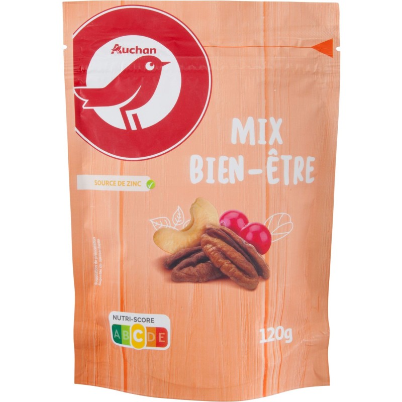 Mélange bien être noix cajou noix pécan et cranberries 120g