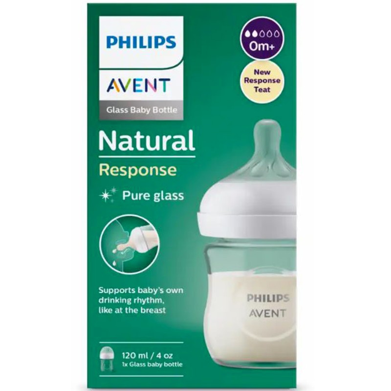 Natural Response Biberon en Verre dès la Naissance 120ml