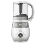 Cuiseur Vapeur-Mixeur 4en1 Blanc/Gris