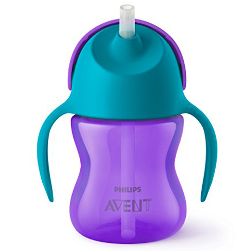 Gobelet avec Paille dès 9 mois Mauve 200ml