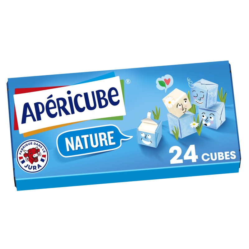 Cubes de fromage nature x24 125g