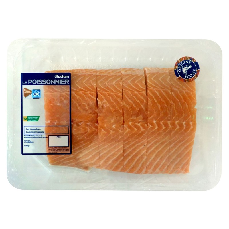 CULTIVONS LE BON Pavés de saumon avec peau sans arête x6 750g