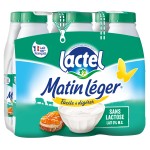 Lait uht matin léger ecrémé sans lactose 6x1l  0% MG