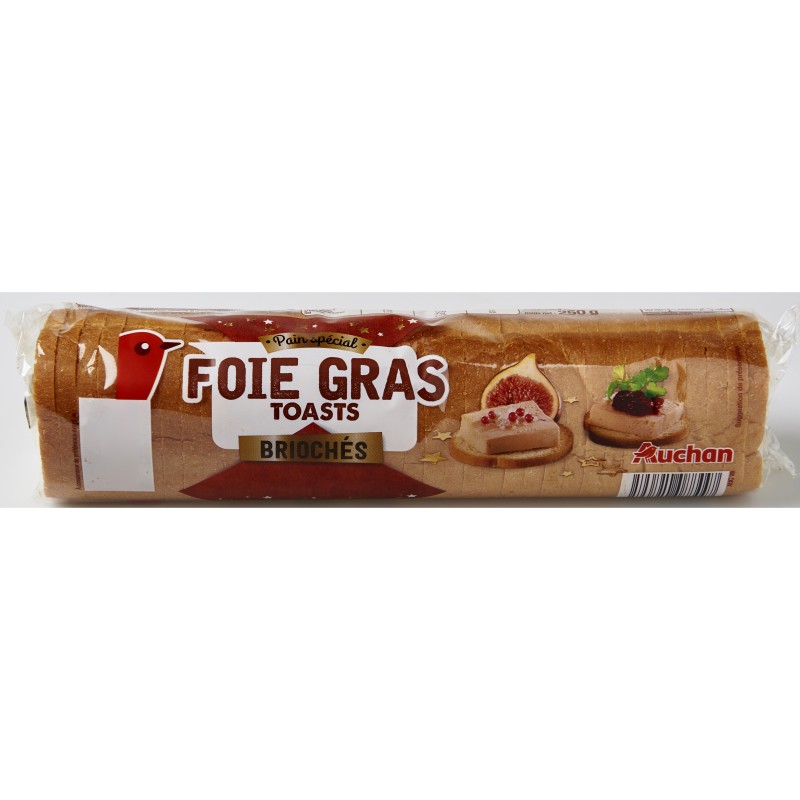 Toasts briochés ronds spécial foie gras x36 250g