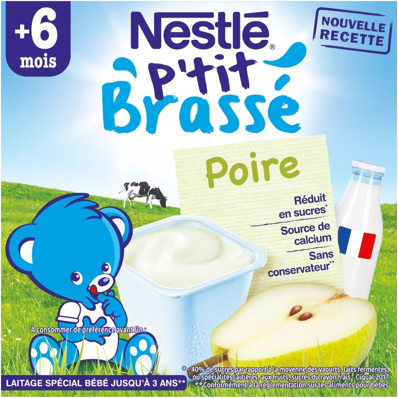 P'tit Brassé Poire dès 6 mois 4x100g