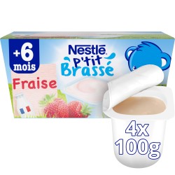 P'tit Brassé Fraise dès 6 mois 4x100g