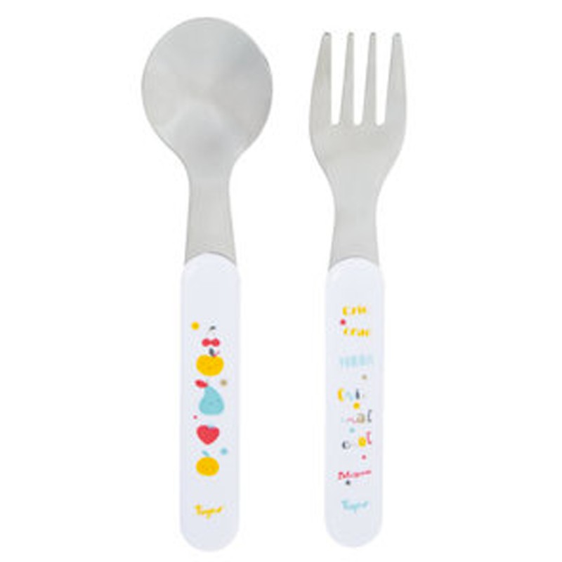 Set de 2 Couverts Enfant Inox dès 12 mois