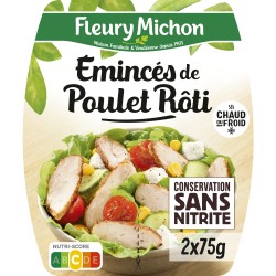 Emincés de poulet rôti sans nitrite 2x75g