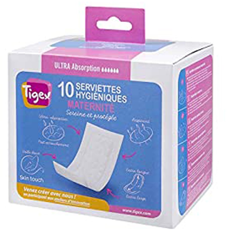Serviettes Hygiéniques Maternité Ultra Absorption x10