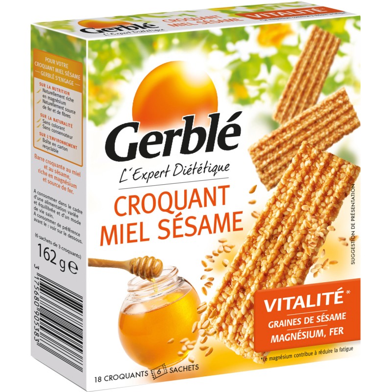 Croquant Miel et Sésame x18 162g