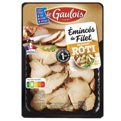 Emincés de filet de poulet rôti 180g