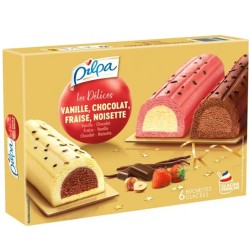 Buchette Les Délices Fraise Vanille Chocolat x6 354g
