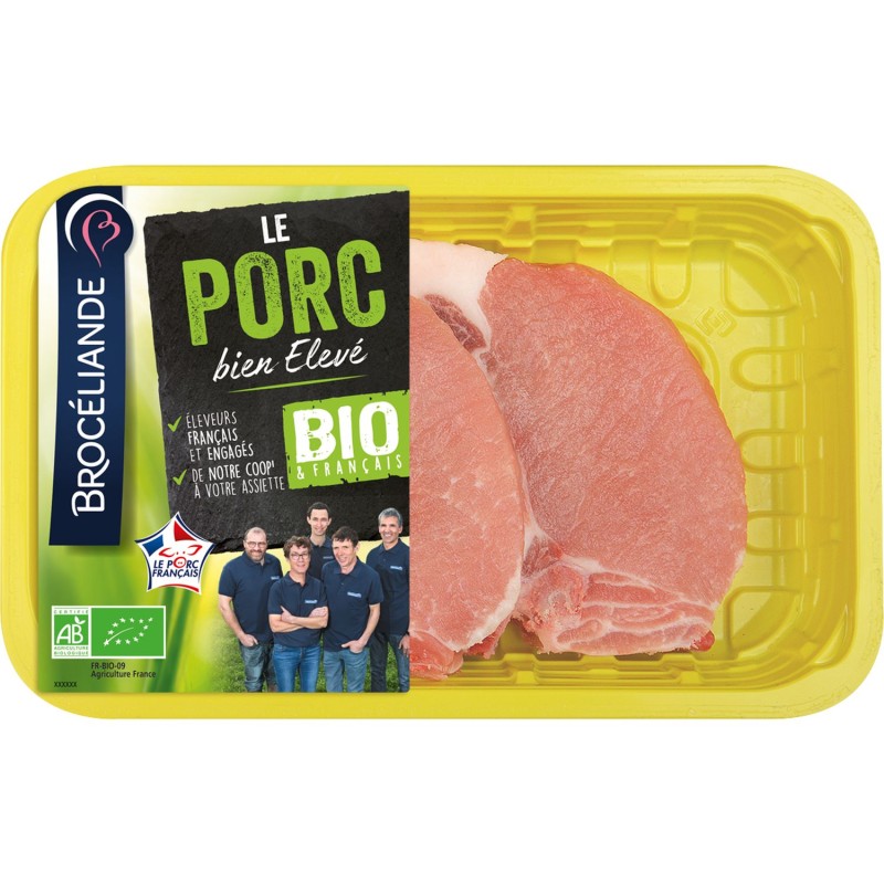 Bio Côtes premières de porc 2x140g