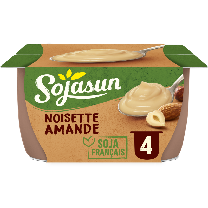 Dessert végétal au soja à la noisette et amande 4x100g