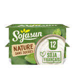 Dessert végétal au soja nature sans sucres 12x100g