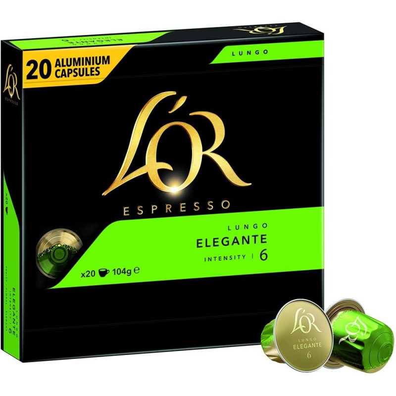 Espresso café long elegante intensité 6 capsule x20