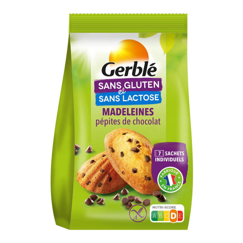Madeleine pépites chocolat sans gluten sans lactose x7 210g
