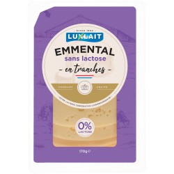 Fromage emmental sans lactose en tranches 170g