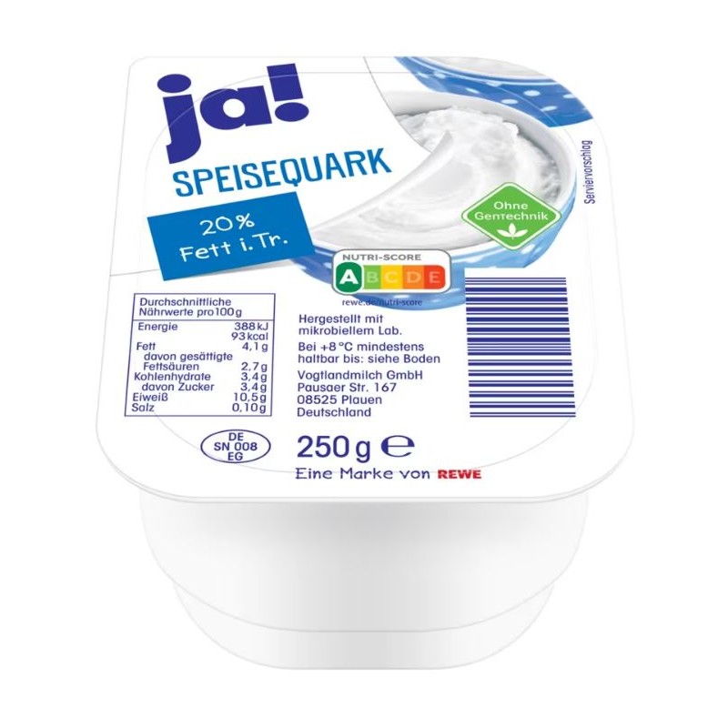 Fromage blanc Speisequark 20%MG 250g