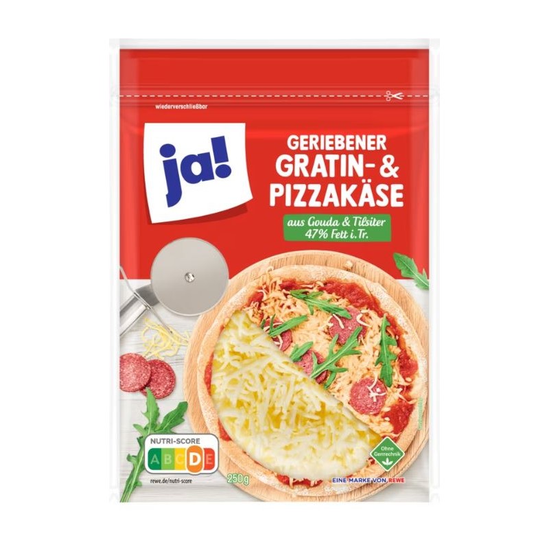 Gratin râpé et fromage à pizza 250g