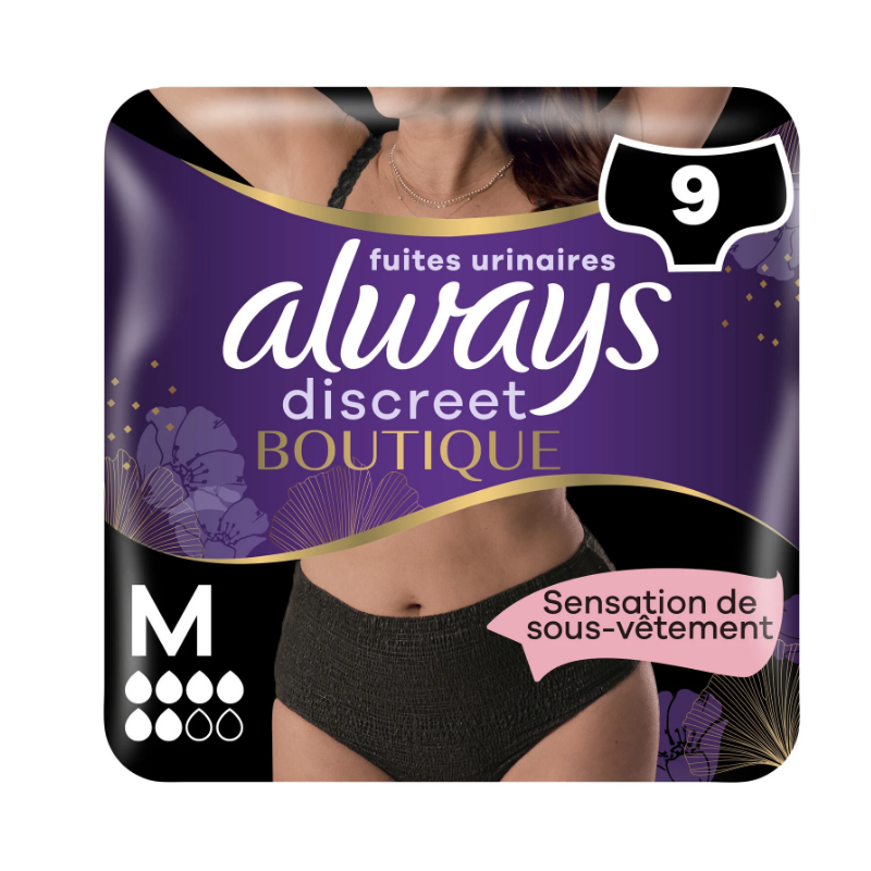 Culottes fuites urinaires discreet taille M x9